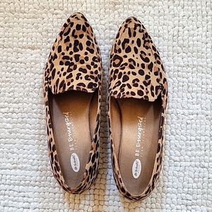 Animal print loafers size 8